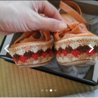 値下げ美品　セルジオロッシ　ウエッジソール　ラインストーン 