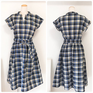 【定価 5,390 円】☆新品☆レイカズン 難あり チェック柄スキッパーシャツワンピースの画像