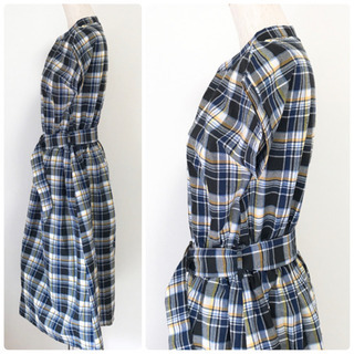 【定価 5,390 円】☆新品☆レイカズン 難あり チェック柄スキッパーシャツワンピースの画像