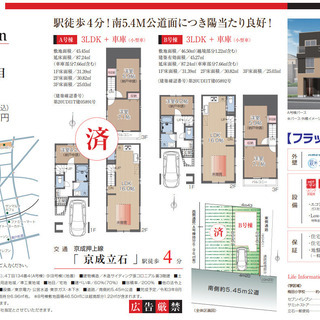 新築戸建／ローン簡単／駅4分