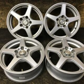 Weds Treffer ウェッズ トレファー 社外ホイール 15インチ 4本 5.5J5HPCD114.3+41 パジェロミニ テリオスキッド等　(VHG220) クレジットカード QR決済可能