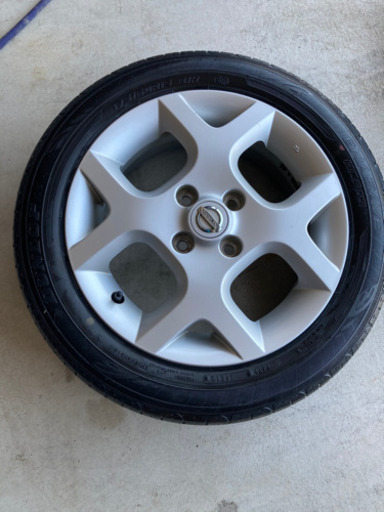 日産キューブ　純正アルミホイル&タイヤ4本セット
