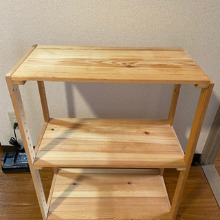 木製2段ラック　0円の画像