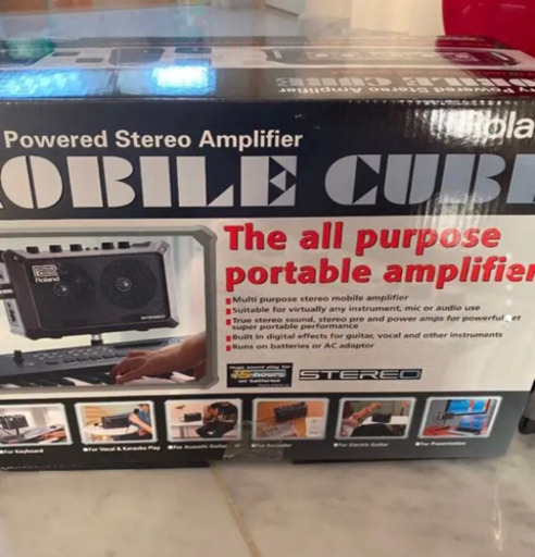 大人気ギターアンプ Roland MOBILE CUBE 電源アダプター&専用カバー