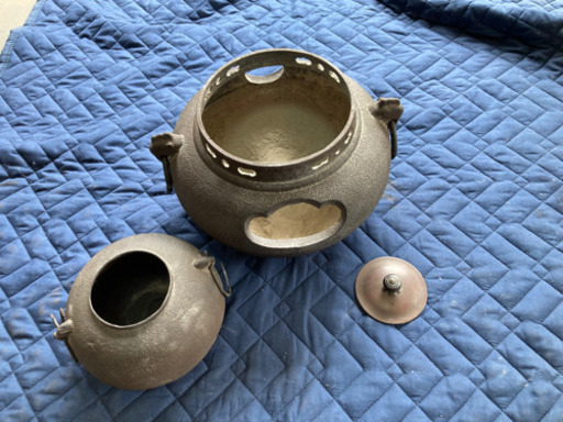 お茶道具　鉄釜　1人キャンプ