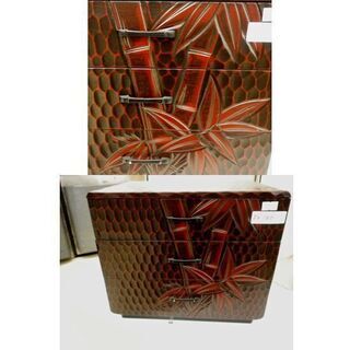 3段 小物入れ 和風 幅30×奥行22.5×高さ25.5㎝ 収納棚 木箱 木製 昭和レトロ 収納 家具 札幌 厚別店の画像