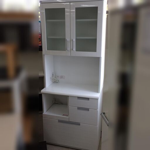 J586 美品！ニトリ スリム食器棚 キッチンボード ダリア DAHLIA