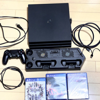 Playstation 4 Pro 4K 1TB CUH-7000B +ゲーム3本 + スタンドの画像
