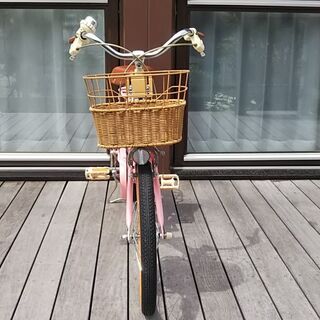 子ども用自転車18インチ　補助輪、補助バー付
