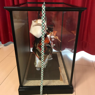 5月人形　(吉宝作)  弁慶　ガラスケース入りの画像