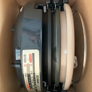 値下げ【直接引き渡しのみ】お家で焼き肉・鍋パーティー★ZOJIRUSHIグリル鍋ごちそう3枚/数回使用の美品の画像