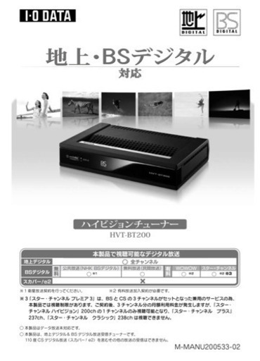 本当に最後：本体だけなら2,500円！地デジBSチューナーケーブル全てまとめて！