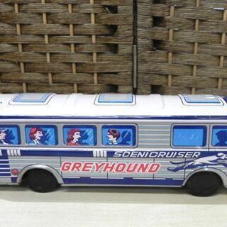 昭和レトロ 当時物! ブリキ グレイハウンド シーニークルーザー バス 日本製 GREYHOUND SCENICRUISER 札幌市 白石区 東札幌の画像