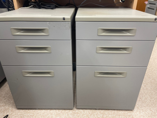 袖机 キャビネット 事務所用品 2つセット