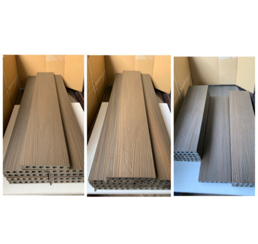 サンワカンパニー　ウッドデッキ　約2.8㎡分　モクメガーデンデッキ半端長セット　専用金具＋幕板2mおまけ付‼︎