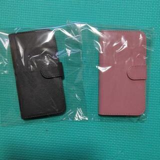 携帯　カバー　グレーとピンク