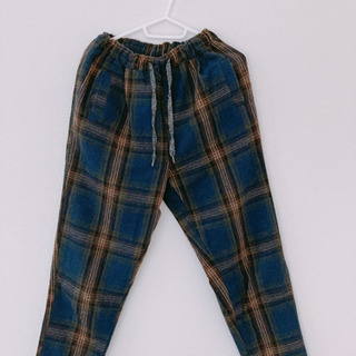 【中古】寒い時、かわいいチェック柄パンツ
