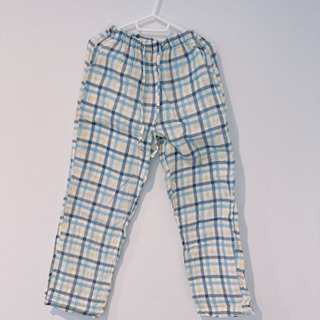 【中古】涼しいチェック柄パンツ