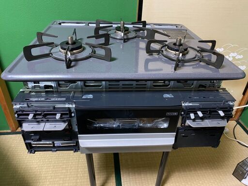 【お値下げ致しました！】クリナップ株式会社　ビルドインガスコンロ　ZGGVK6R18VSE　20年製？　都市ガス 通電確認済　グリル未使用　美品　直接引き取り歓迎！