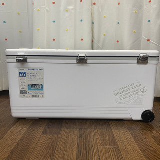 新品・未使用品　大容量48L　伸和   クーラーボックス　ローラー付