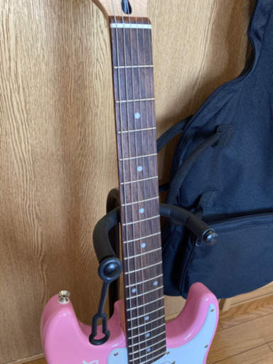 ★かなり美品！★レア物★Hello Kitty/Squier by fender/MINI/ミニギター/ハローキティ/ソフトケース付き