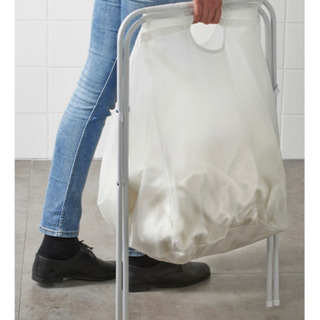 譲り先決定　洗濯セット　IKEAイケア　ランドリーバッグ　スタンド付き　物干し用ハンガー　洗濯バサミの画像