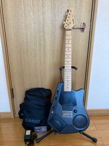 ★レア物★珍品★CASIO/EG-5/エレキング/スピーカー内蔵エレキギター/録音再生OK/電源アダプター付き/ソフトケース付き/道南・道央手渡しOK