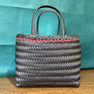 【さらにお値下げ】ハンドメイド網代編みカゴバッグ　
