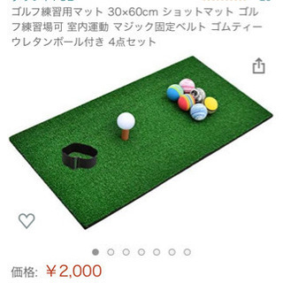 (終了)値下げしました★新品未使用★ゴルフ練習用マット、ゴムティーウレタンボール付き4点セットの画像