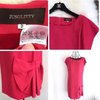 JUSGLITTY ワンピース 赤の画像