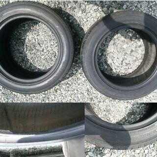 手渡し 残溝有り タイヤ 2本 廃タイヤ Maxgrade 215/55R16 91V 215-55-16 ヒビ割れ 処分 遊び用？ オートバックス マックスグレード AUTOBACSの画像