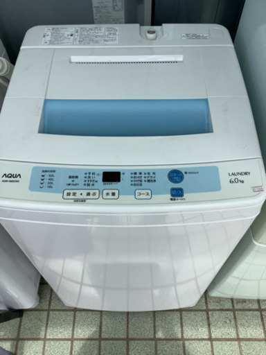 AQUA  6kg洗濯機　AQW−S60C  中古　リサイクルショップ宮崎屋　21.６.14 k