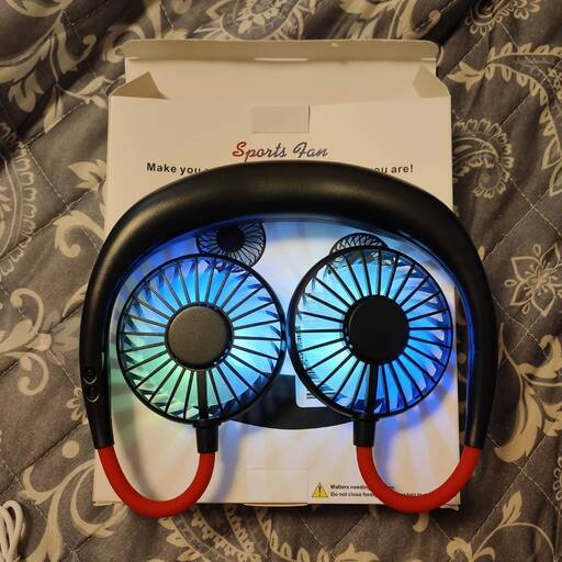 ★☆新品未使用☆★LED首掛け扇風機