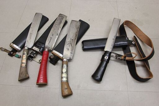 鉈　まとめて　5本セット 長雲斉虎若 高光 最高級鋼 特製 土佐 (HD959ayxY)