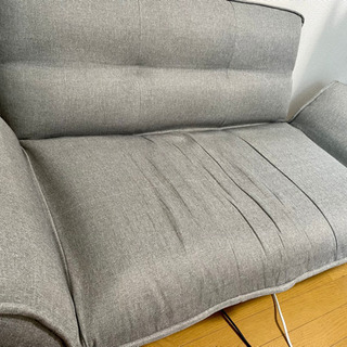 2人掛けリクライニングソファ(グレー)