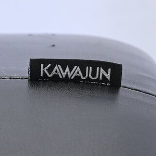 レザーソファ　インテリア　おしゃれ　シンプル　高級感　共用部　丸　カワジュン　黒　中古の画像