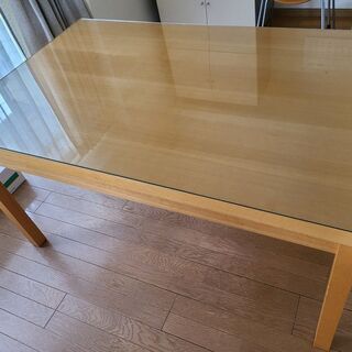 【無料♪指定の日時に引取りに来ていただける方のみ】MUJI　木製ダイニングテーブルの画像