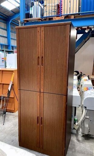 【 超お値打ち 1000円 】ワードローブ　850×575×2040　衣類収納　ハンガー9本おまけ付き　2分割　家具