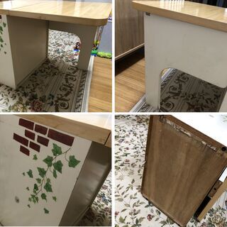 【無料で差し上げます】キッチンカウンター キャスター無し キャビネット 収納家具の画像