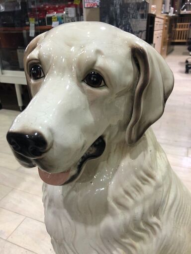 陶器　犬の置物　オブジェ