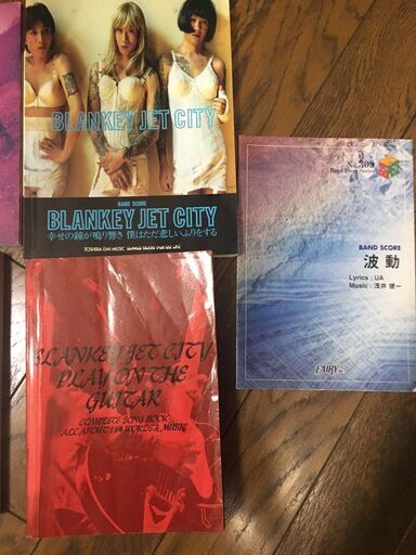 郵送可  レア本多数！　ブランキージェットシティ　スコアセット8冊+全曲弾き語り集1冊+波動　blankey jet city UA 