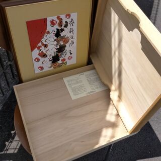 値下げしました　断捨離です！！貴重な陶板画です　清水公照（發祥致福）　大塚オーミ陶業製　木函いりの画像