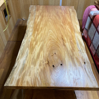 杉 銘木 天板 206×max95 min81 板厚6.6前後
