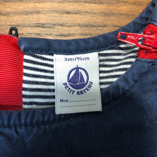 PETIT BATEAU ワンピース　紺　3ans/94cmの画像