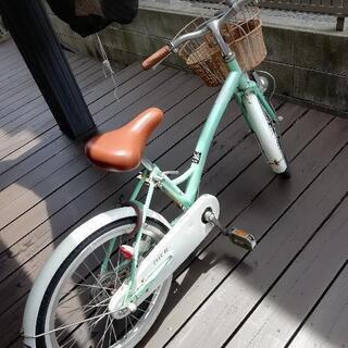 （交渉中）　かわいい自転車　子供　女の子　エメグリーン　20インチの画像
