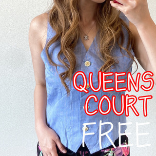 QUEENS COURT シャツベスト ノースリーブ 綺麗系 大...