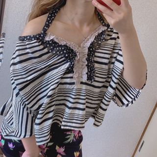E hyphen world gallery オフショル レース カットソーの画像