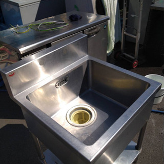 中古厨房 マルゼン ステンレス 1槽シンク 600×600×950業務用 1層流し台 