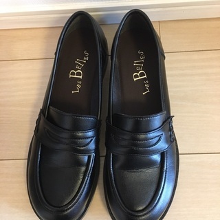 「Belle and Sofa 」 靴ずれから解放 柔らかコインローファー 学生靴 キッズ 卒業式 女の子 通学 通勤 靴 軽量 A6407 カラー:ブラック / サイズ :「幅狭」24.0cmの画像