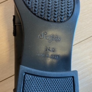 「Belle and Sofa 」 靴ずれから解放 柔らかコインローファー 学生靴 キッズ 卒業式 女の子 通学 通勤 靴 軽量 A6407 カラー:ブラック / サイズ :「幅狭」24.0cmの画像